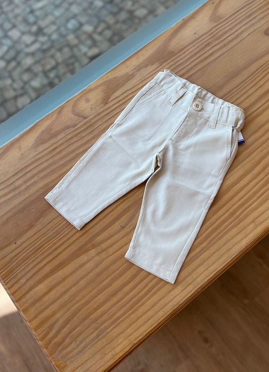 CALÇA SOCIAL OXFORD COM BOLSO AJUSTE E BORDADO MENINO POLO INFANTI