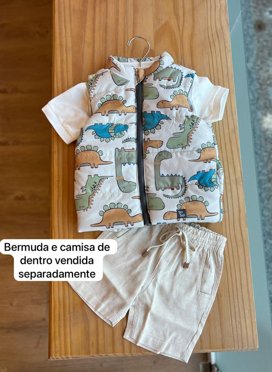 COLETE TODDLER REGATA COM ZÍPER DINOSSAUROS MENINO TIP TOP