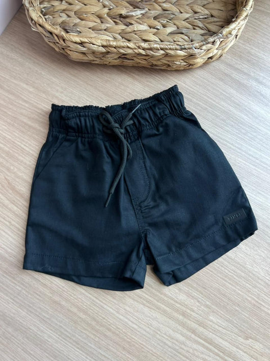 BERMUDA CADARÇO LISO BÁSICO E BOLSO MENINO BIMBI
