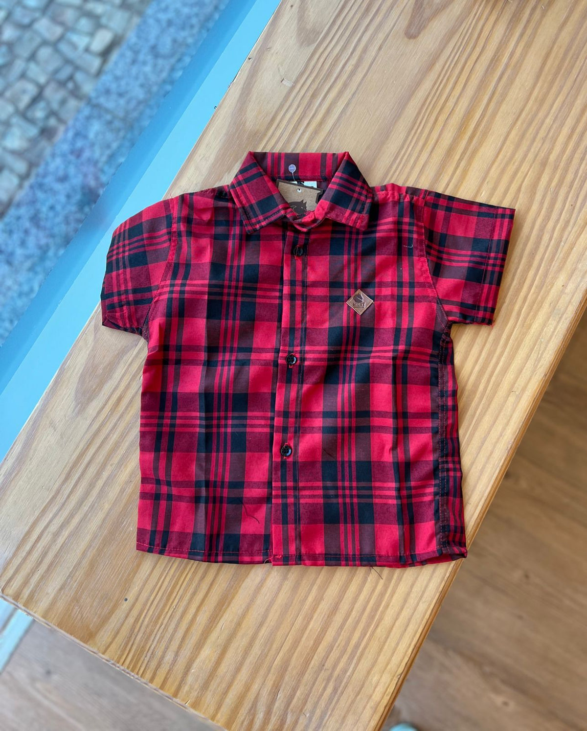 CAMISA XADREZ MANGA CURTA UNISSEX LUI BAMBINI