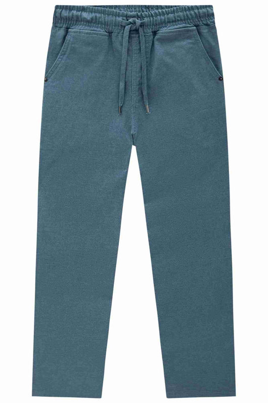 CALÇA COMFORT EM SARJA MELANGE COM ELASTANO MENINO JOHNNY FOX
