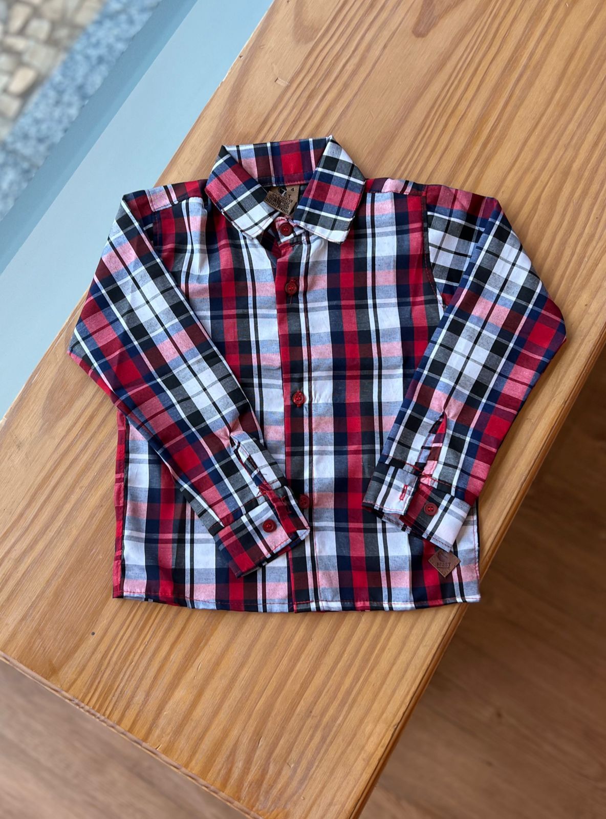 CAMISA XADREZ MANGA LONGA UNISSEX LUI BAMBINI