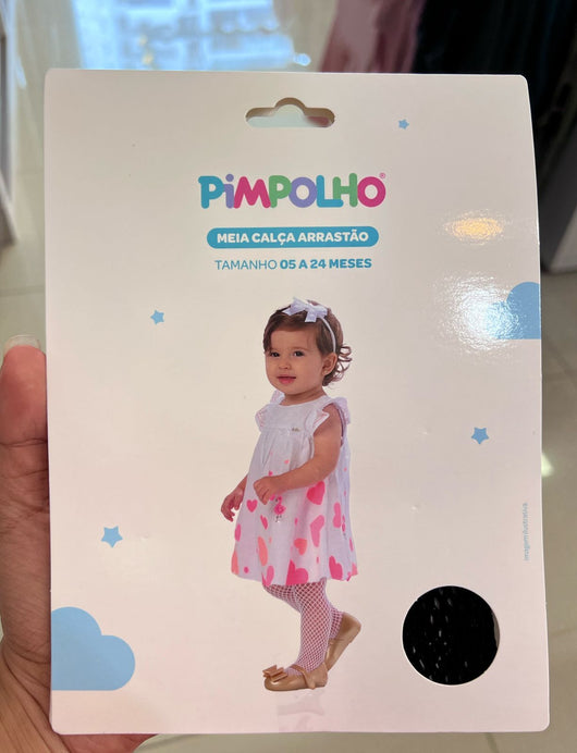 MEIA CALÇA ARRASTÃO MENINA PIMPOLHO