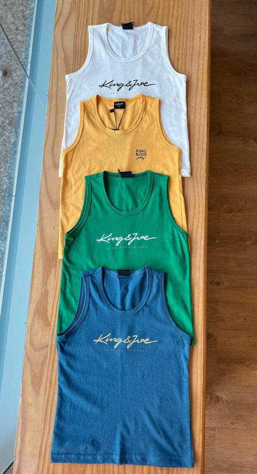 CAMISETA REGATA EM MALHA FROM EVERYWHERE MENINO KING&JOE PRO25