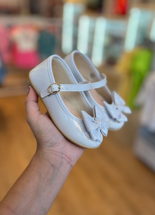 SAPATO BATIZADO BONECA LAÇO TRÍPLO E FECHO LATERAL MENINA PIMPOLHO