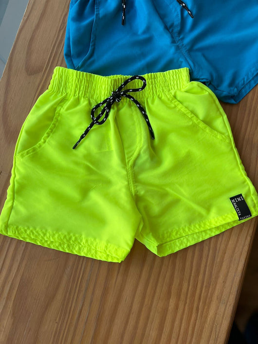 BERMUDA NYLON MINIMALISTA COM BOLSOS E CADARÇO MENINO FAKINI