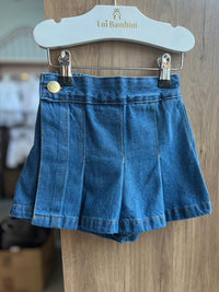 SHORT SAIA ABA BOTÃO BÁSICA MENINA LUI BAMBINI