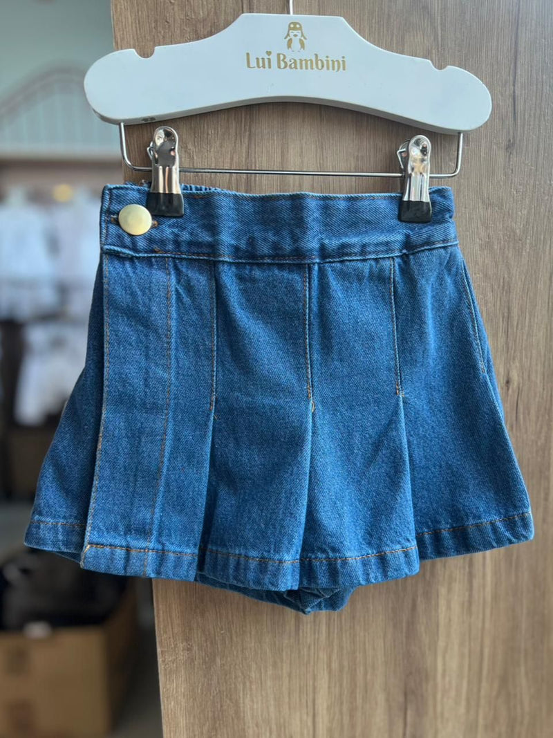 SHORT SAIA ABA BOTÃO BÁSICA MENINA LUI BAMBINI