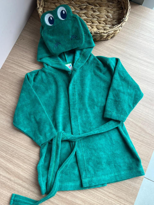 ROUPÃO MANGA LONGA FELPUDA COM CAPUZ DINO DINOSSAURO MENINO TIP TOP