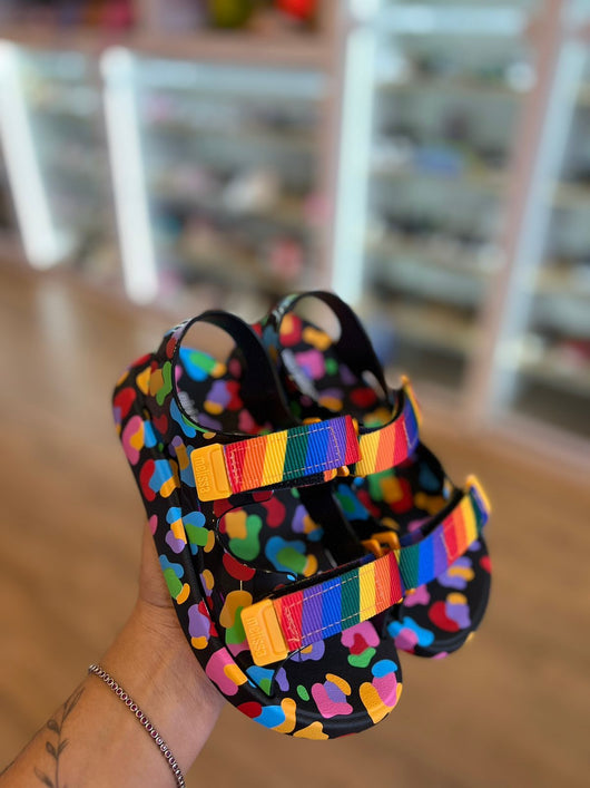 SANDÁLIA MINI MELISSA MIX DUPLO VELCRO COLORIDO MENINA MELISSA