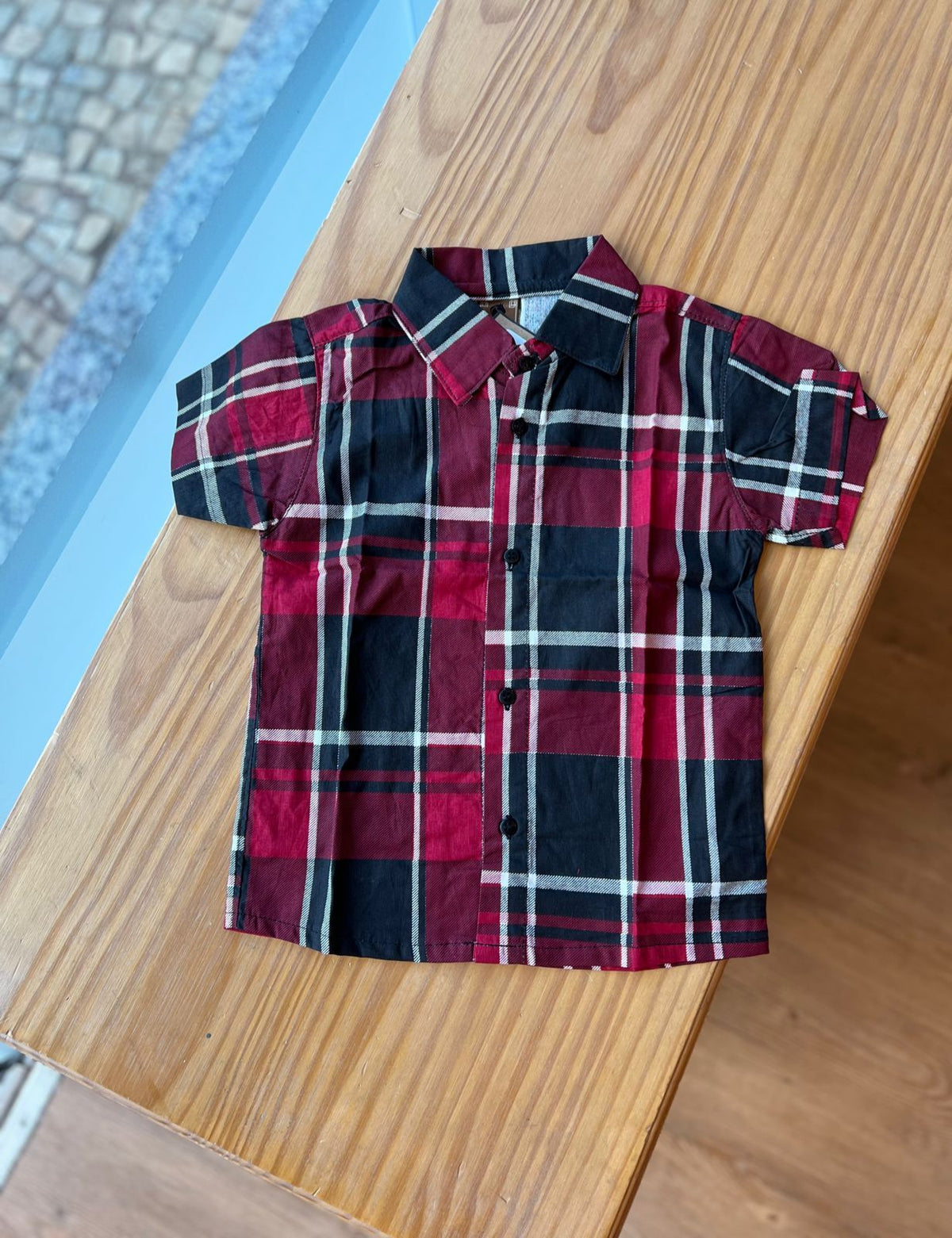 CAMISA XADREZ MANGA CURTA UNISSEX LUI BAMBINI