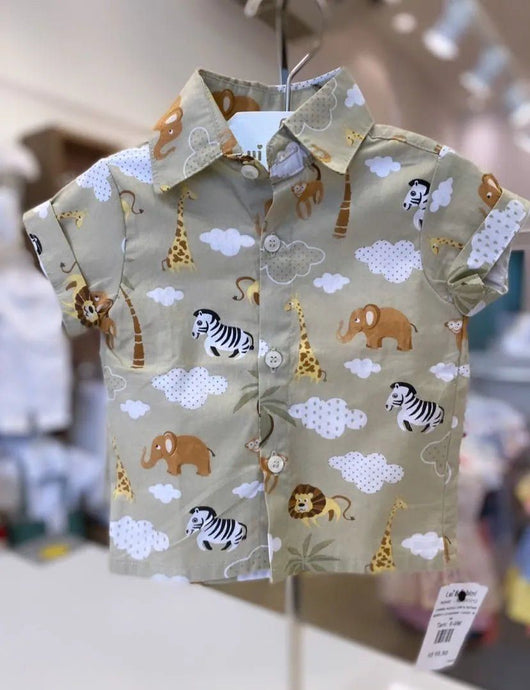 CAMISA MANGA CURTA SAFARI MENINO LUI BAMBINI