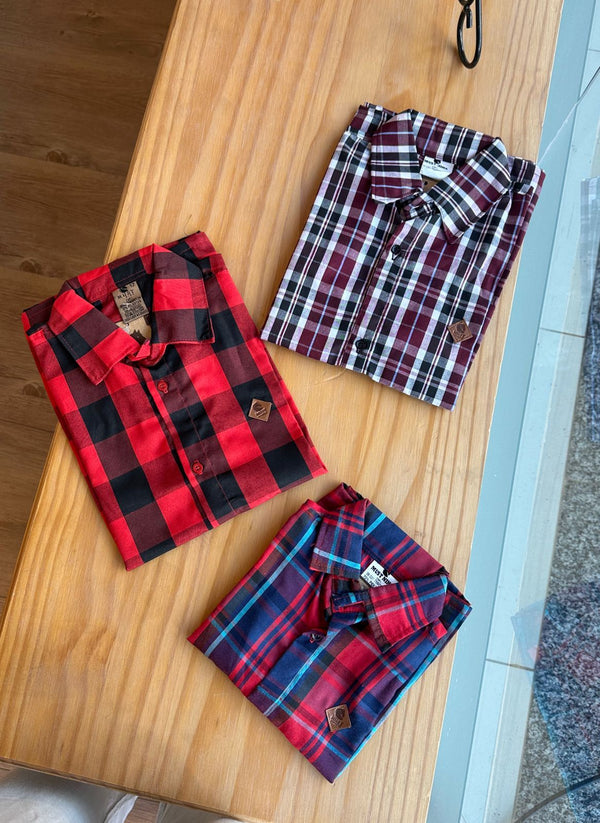 CAMISA XADREZ MANGA CURTA UNISSEX LUI BAMBINI