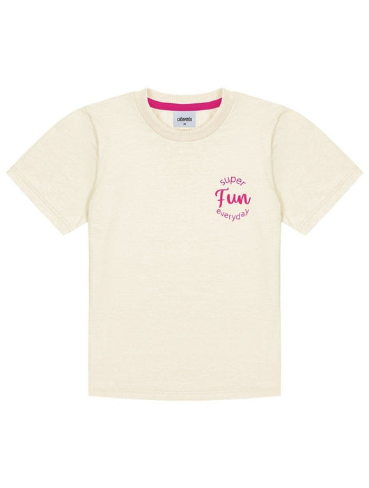 BLUSA MANGA CURTA EM MALHA SUPER FUN EVERYDAY MENINA CATAVENTO