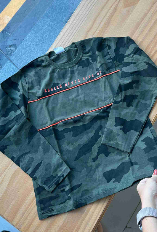 CAMISETA MANGA LONGA CAMUFLADA MENINO ANGERO 35PRO50