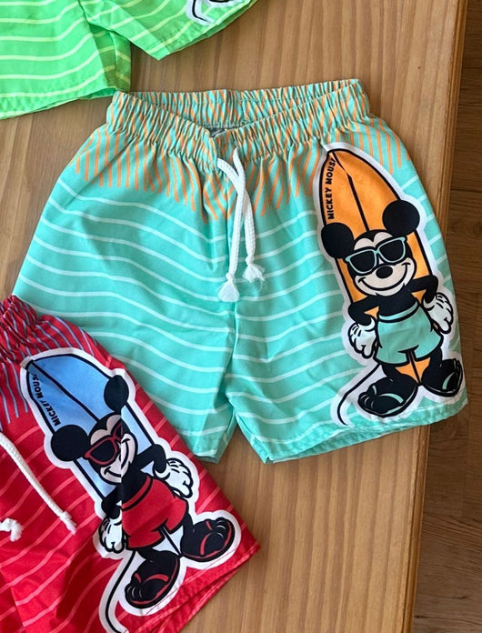 BERMUDA MICKEY MOUSE E PRANCHA UV50+ MENINO FAKINI