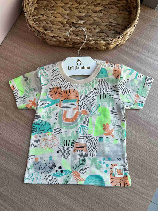 CAMISETA MANGA CURTA ANIMAIS FLORESTA MENINO UP BABY2