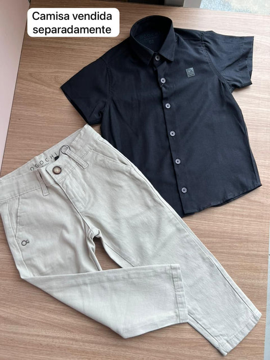 CALÇA SARJA BÁSICA BOLSO FACA SKINNY MENINO OGOCHI