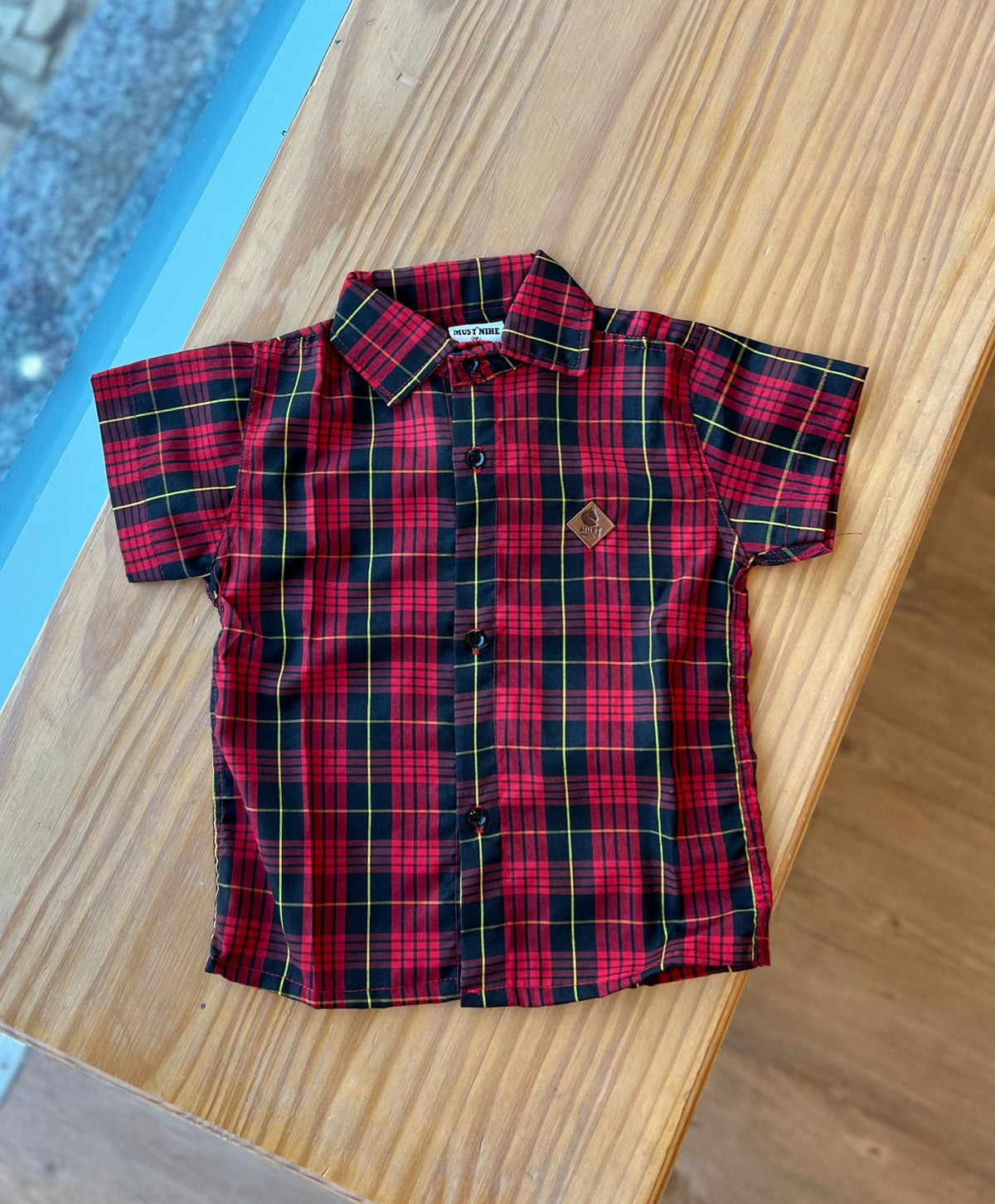 CAMISA XADREZ MANGA CURTA UNISSEX LUI BAMBINI