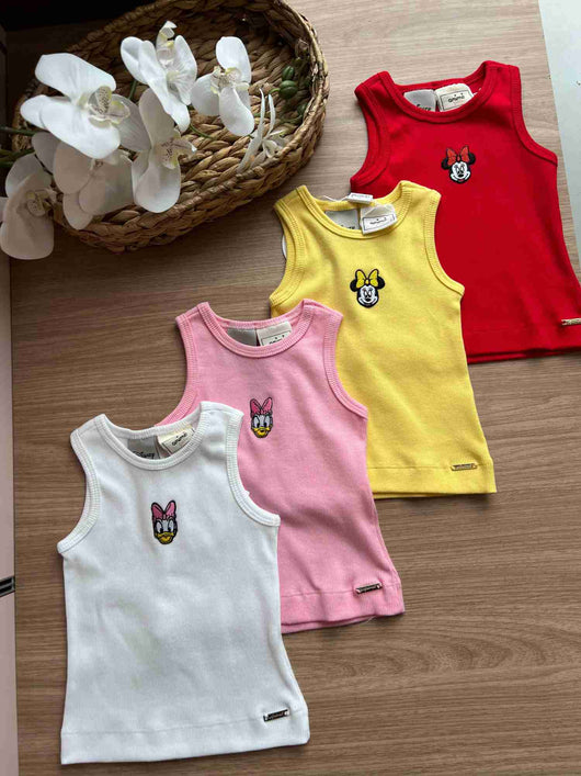 BLUSA REGATA CANELADO PATCH MINNIE MENINA ANIME