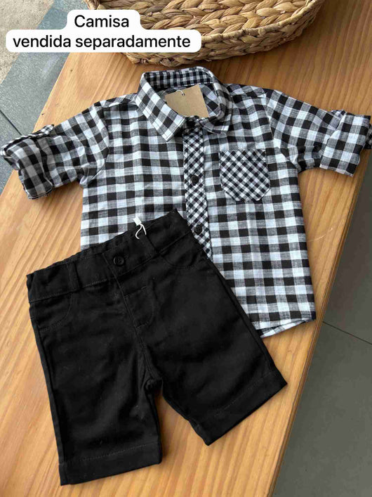 BERMUDA SARJA BOLSO FALSO LISA MENINO BÁRBARA KIDS