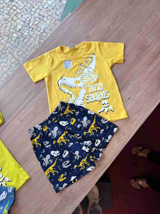 CONJUNTO MANGA CURTA PIJAMA MEIA MALHA MENINO ANGERO