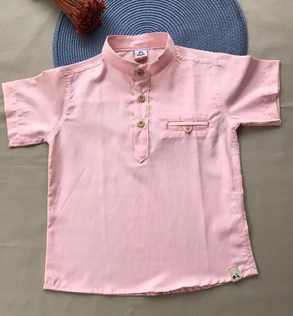 CAMISA MC GOLA PADRE BOLSO MENINO LUI BAMBINI