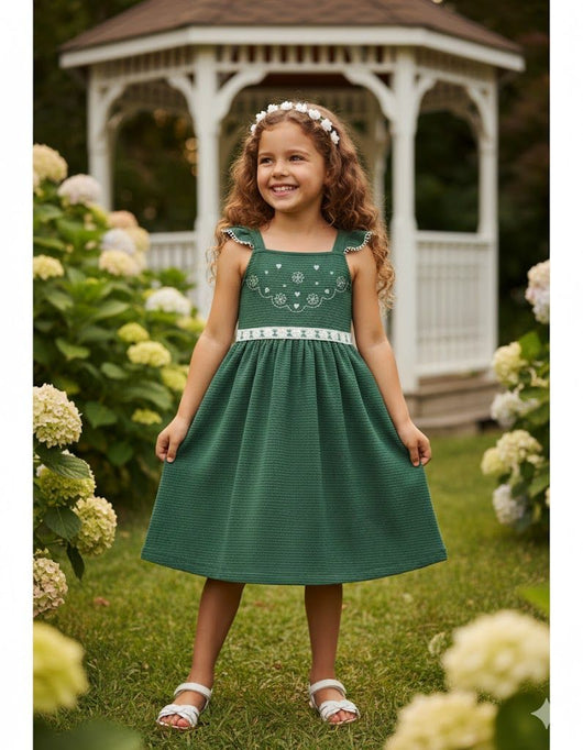 VESTIDO REGATA BABADO BORDADO NATAL MENINA ANGERÔ