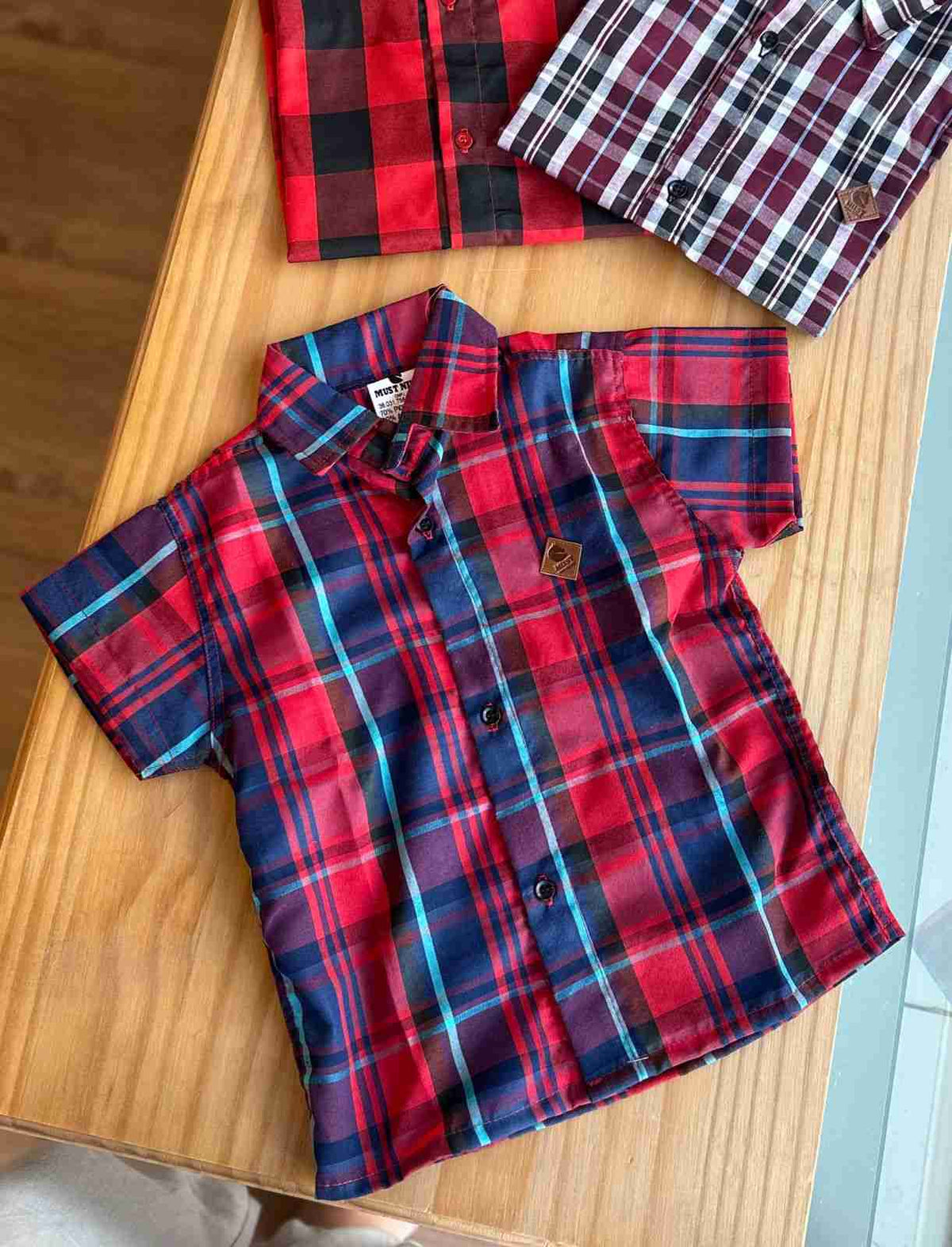 CAMISA XADREZ MANGA CURTA UNISSEX LUI BAMBINI