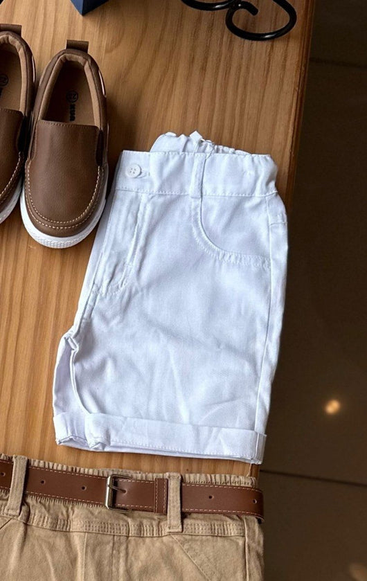 BERMUDA SOCIAL ALFAIATARIA LINHO COM AJUSTE E BOLSO MENINO BARBARA KIDS