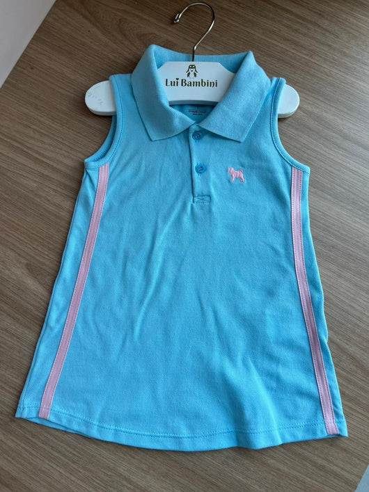 VESTIDO REGATA POLO PIQUET MINIMALISTA DOG MENINA CHARPEY