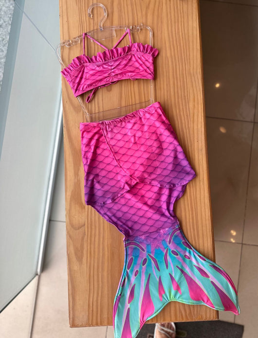 CONJUNTO BIQUINI ALÇA CALCINHA E CAUDA DE SEREIA JUNO UV50+ MENINA LUI BAMBINI
