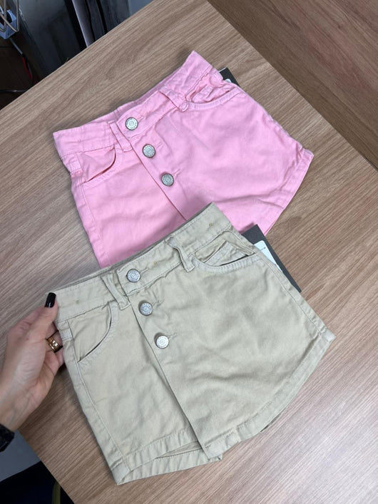 SHORT SAIA 3 BOTÕES BOLSOS MENINA FAKINI
