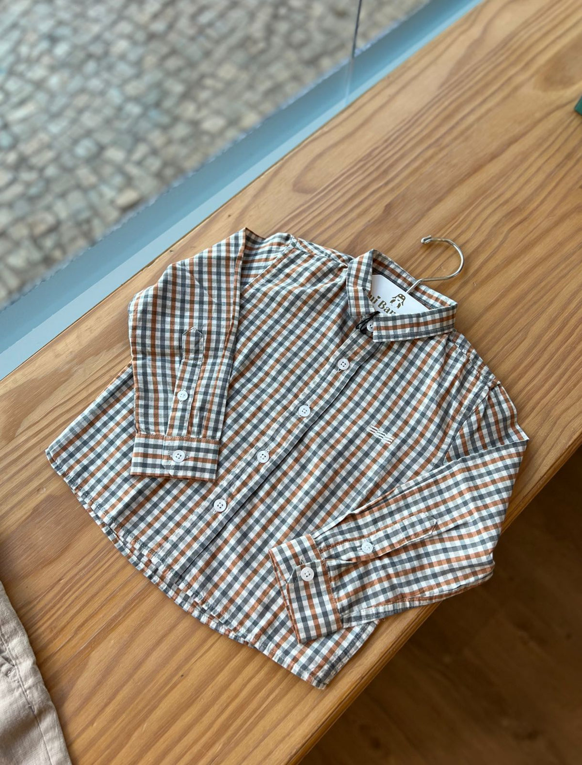 CAMISA MANGA LONGA JUNINA XADREZ CASUAL PLAY SLIM MENINO KING&JOE