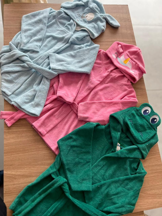 ROUPÃO MANGA LONGA FELPUDA COM CAPUZ UNICORNIO MENINA TIP TOP