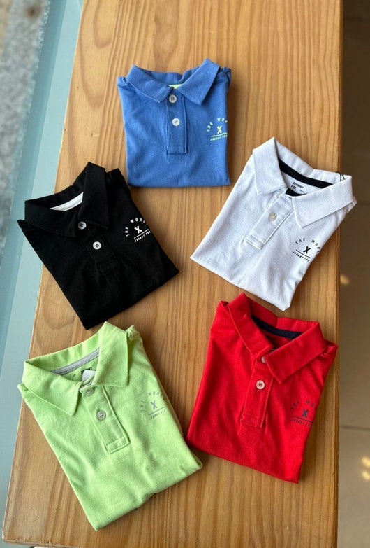 CAMISA MANGA CURTA GOLA POLO THE WORLD MENINO JOHNNY FOX PRO40