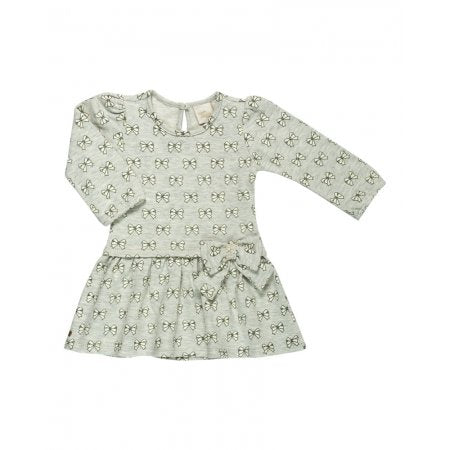 VESTIDO MANGA LONGA MOLETINHO LACOS PEROLA MENINA ANJOS BABY PRO50