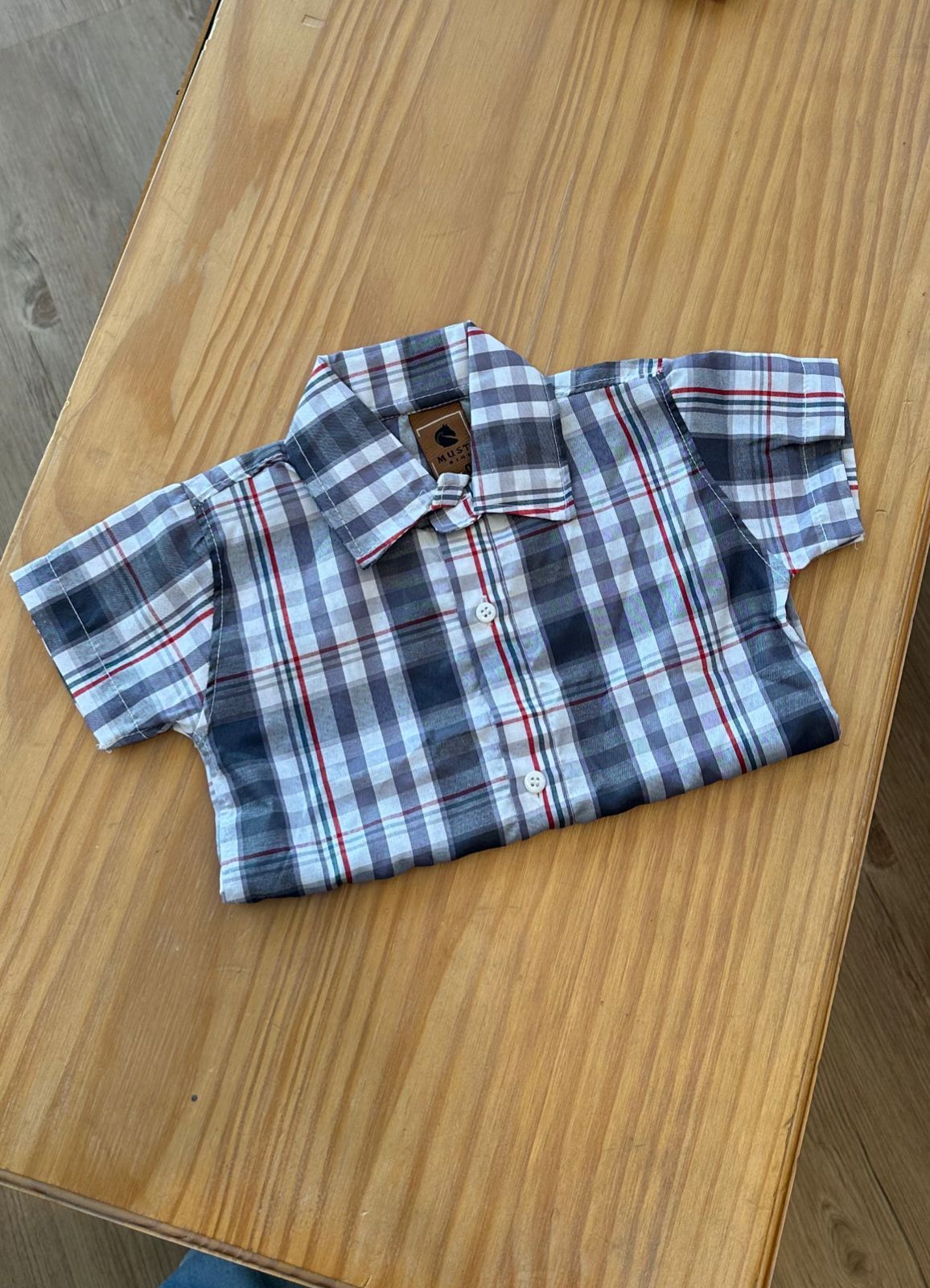CAMISA XADREZ MANGA CURTA E QUADRICULADA UNISSEX LUI BAMBINI