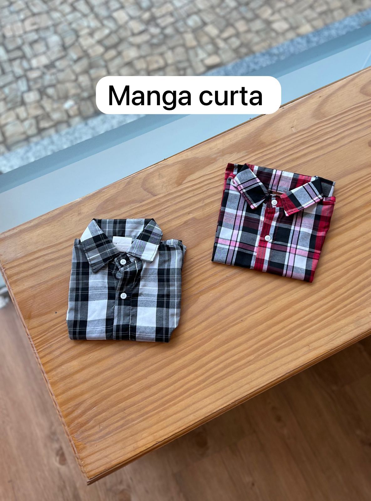 CAMISA MANGA CURTA XADREZ LISTRA QUADRICULADA UNISSEX LUI BAMBINI