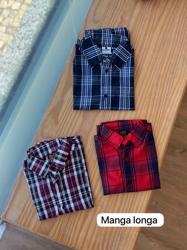 CAMISA XADREZ MANGA LONGA UNISSEX LUI BAMBINI