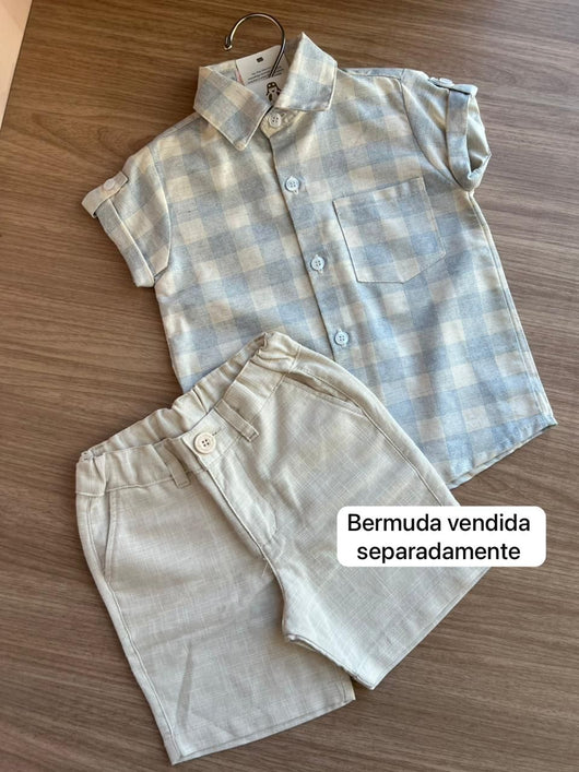 CAMISA MANGA CURTA XADREZ BOLSO MENINO LUI BAMBINI