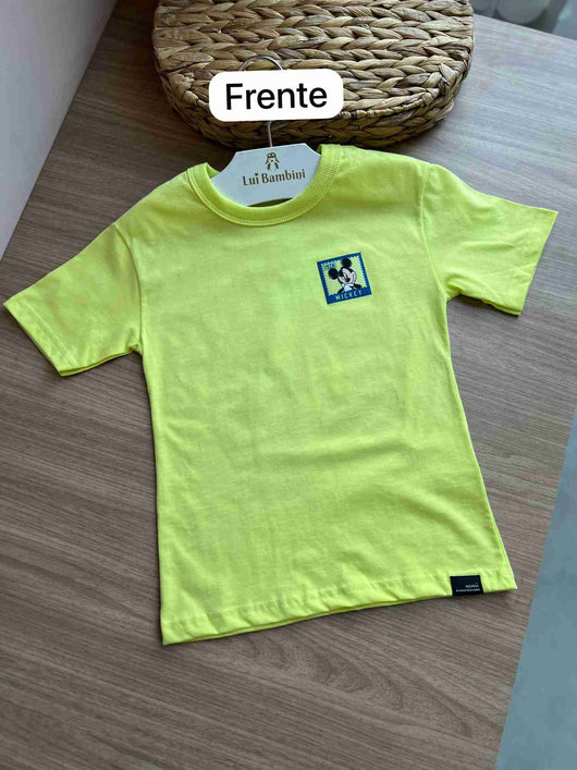CAMISETA MANGA CURTA MICKEY MOUSE DISNEY RAQUETE ESTAMPA COSTA MENINO YOUCCIE