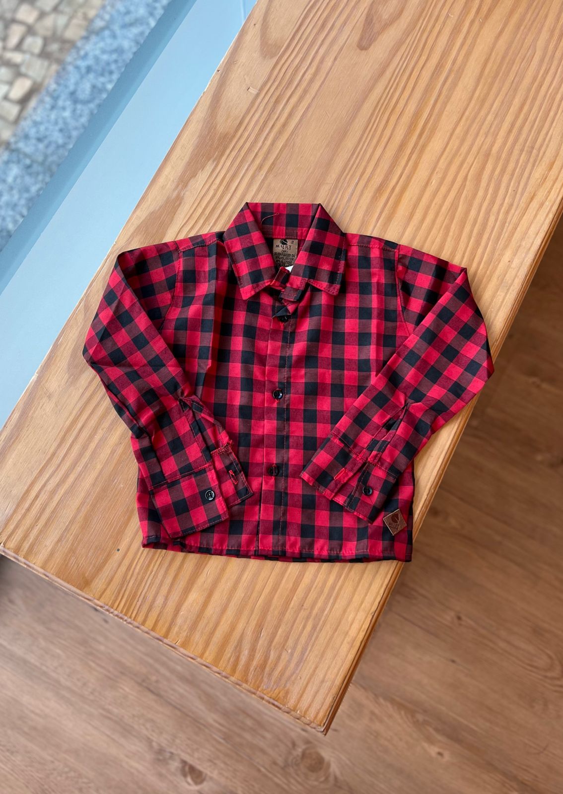 CAMISA XADREZ MANGA LONGA UNISSEX LUI BAMBINI