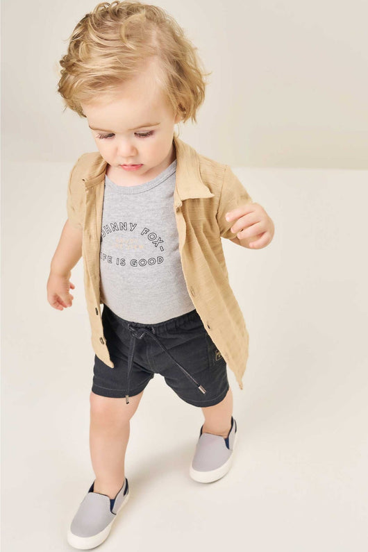 CONJUNTO BODY MC CAMISA E BERMUDA MENINO JOHNNY FOX