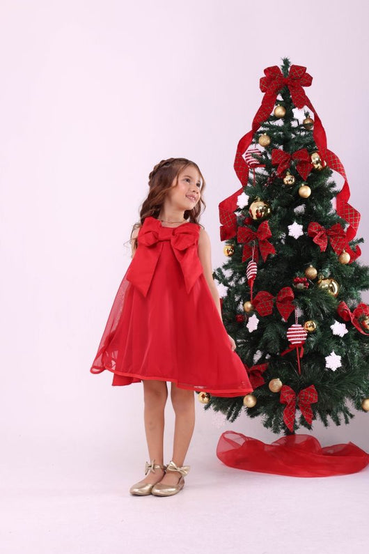 VESTIDO REGATA LAÇO AMARRAÇÃO SOBREPOSTO MENINA LUI BAMBINI