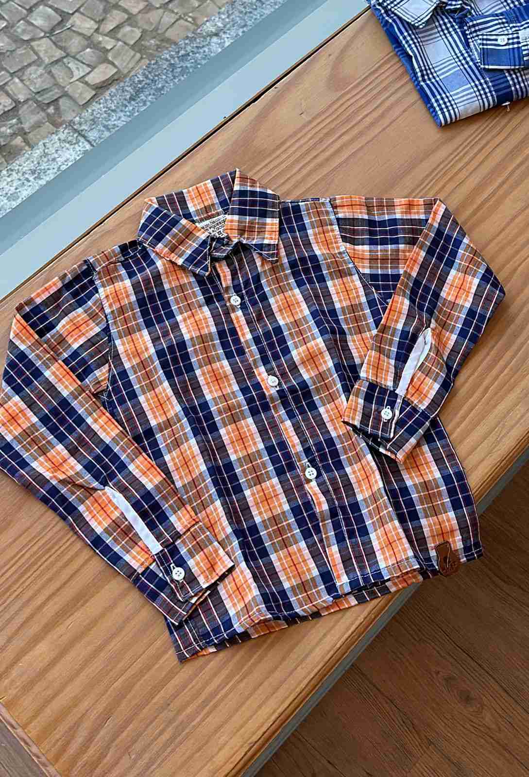 CAMISA MANGA LONGA XADREZ QUADRICULADA BOTÕES UNISSEX LUI BAMBINI