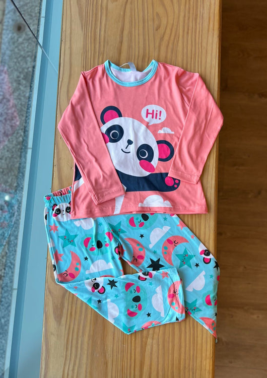 CONJUNTO PIJAMA MANGA LONGA COM CALÇA PANDAS E COALAS MENINA BELANORA