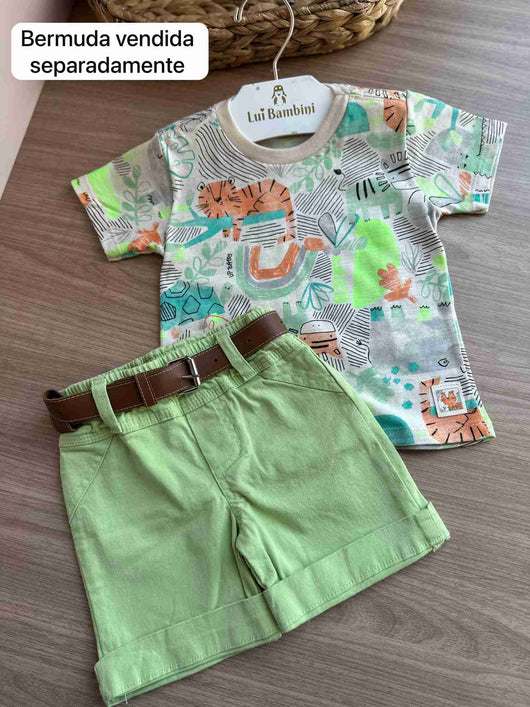 CAMISETA MANGA CURTA ANIMAIS FLORESTA MENINO UP BABY2