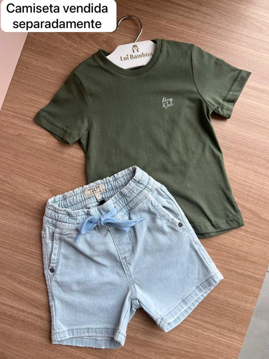 BERMUDA JEANS FLEXDENIM PLUSH CORDÃO MENINO KING&JOE