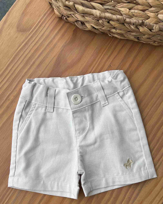 BERMUDA SOCIAL COM AJUSTE BOLSO E BORDADO MENINO POLO INFANTI